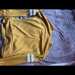 yellow crew neck